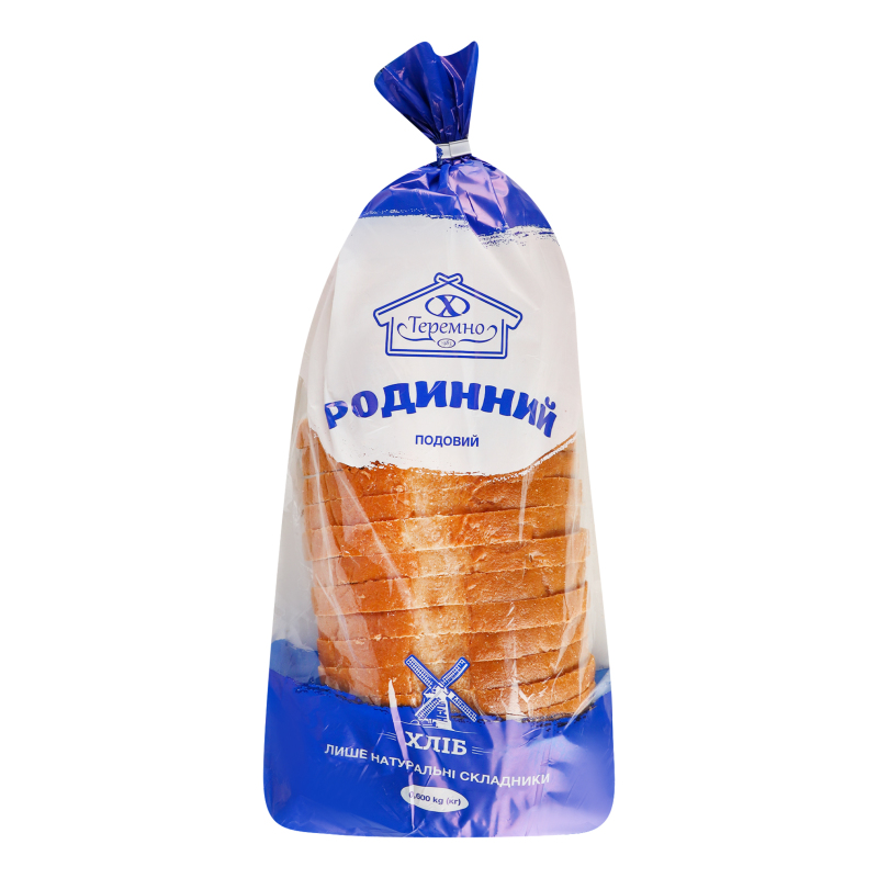 Хліб нарізний подовий Родинний Теремно м/у