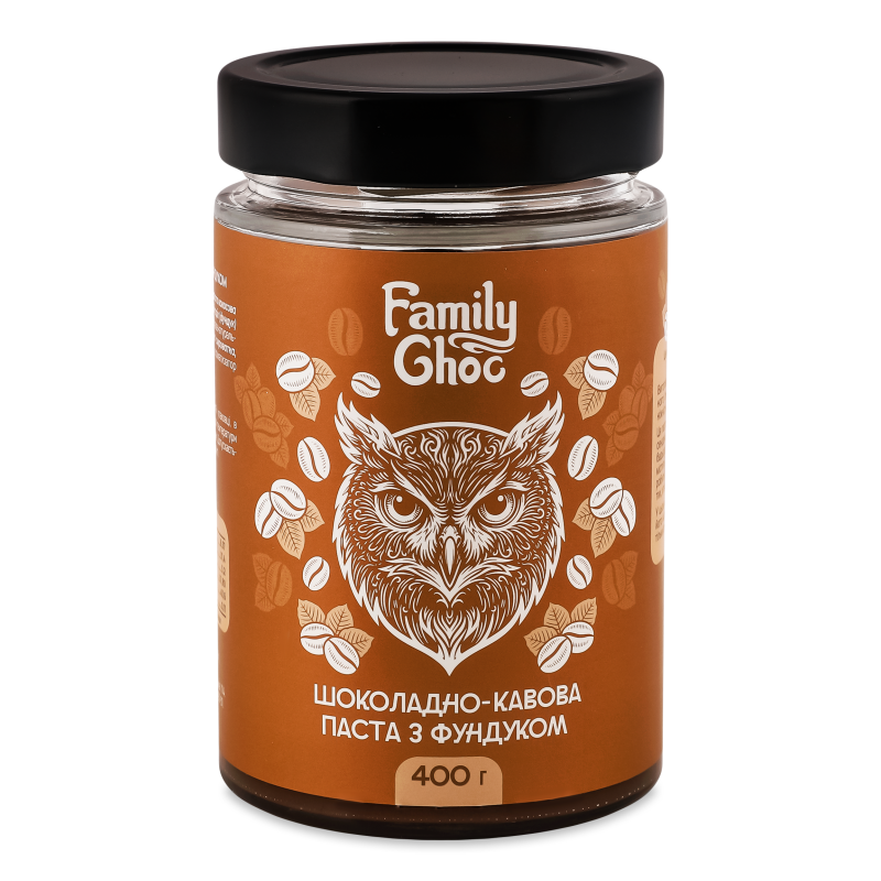 Паста шоколадно-кавова з фундуком 400г твіст/б Family Choc