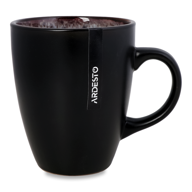 Чашка Bolzano 380мл чорно-коричнева кераміка Ardesтo