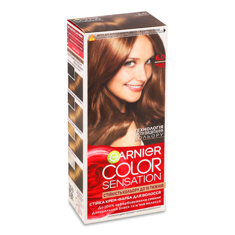 Крем-фарба д/волосся Колор Сенсейшн 6.0 лісовий горіх Гарньє