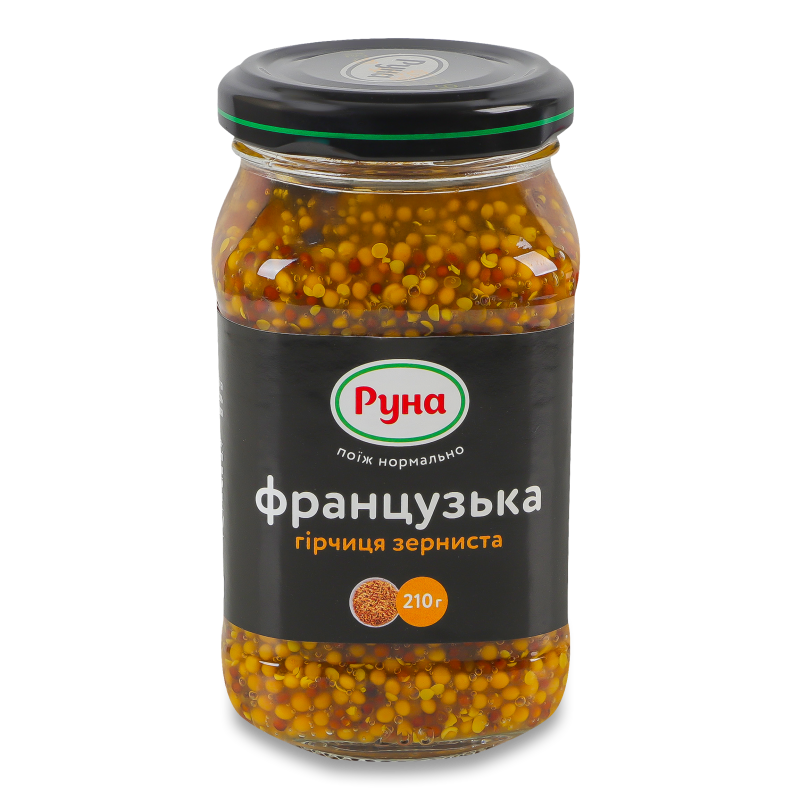 Гірчиця Французька зерниста 210г твіст/б Руна