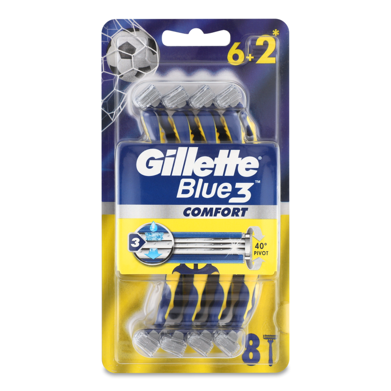Станок д/гоління одноразовий Блу-3 Комфорт 8шт Джилет