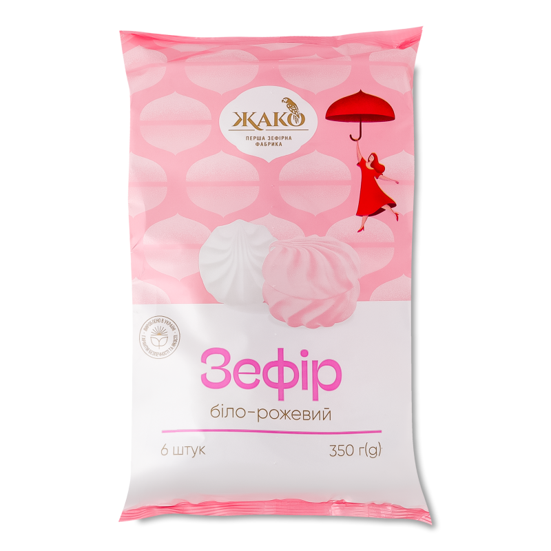 Зефiр Бiло-рожевий 350г Жако