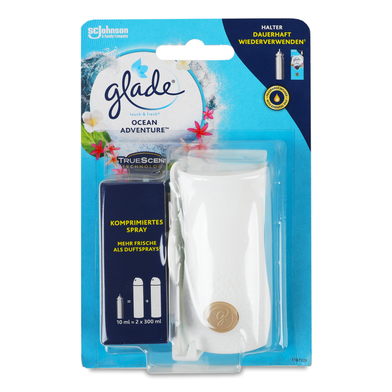 Освіжувач повітря Лазурова хвиля та магнолiя 10мл мініспрей Glade