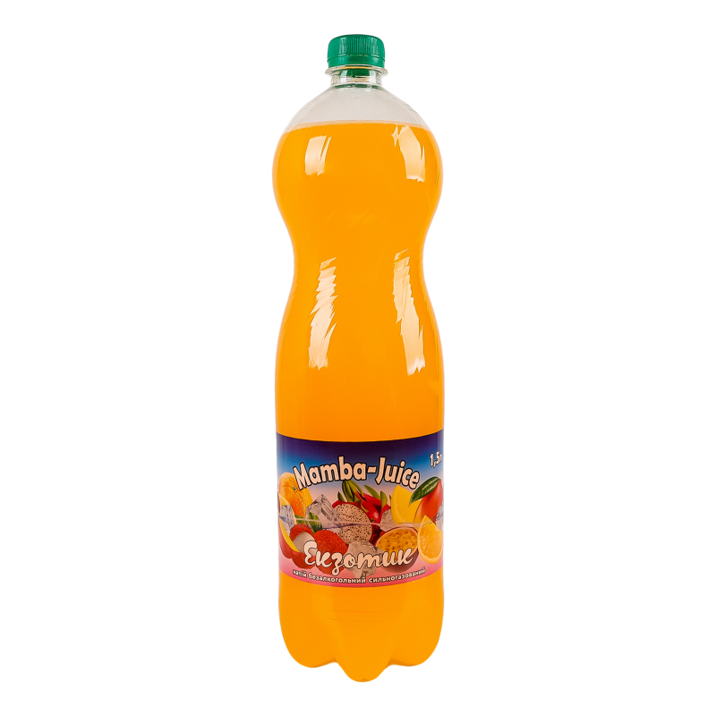 Напій безалкогольний сильногазований з підсолоджувачами Екзотик Mamba-Juice п/пл