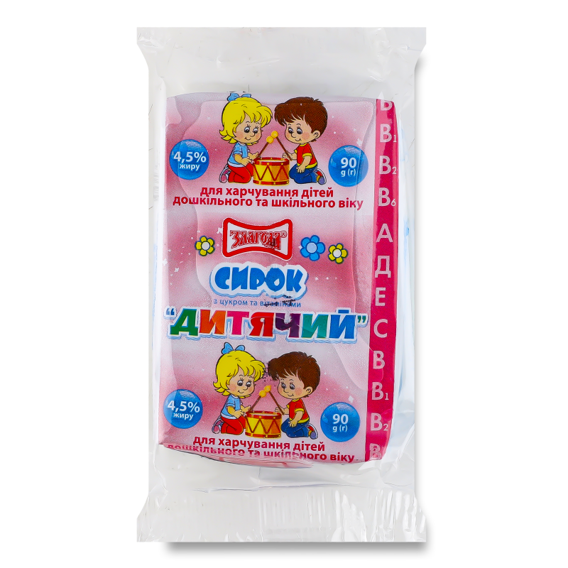 Сирок солодкий Дитячий 4,5% 90г Злагода