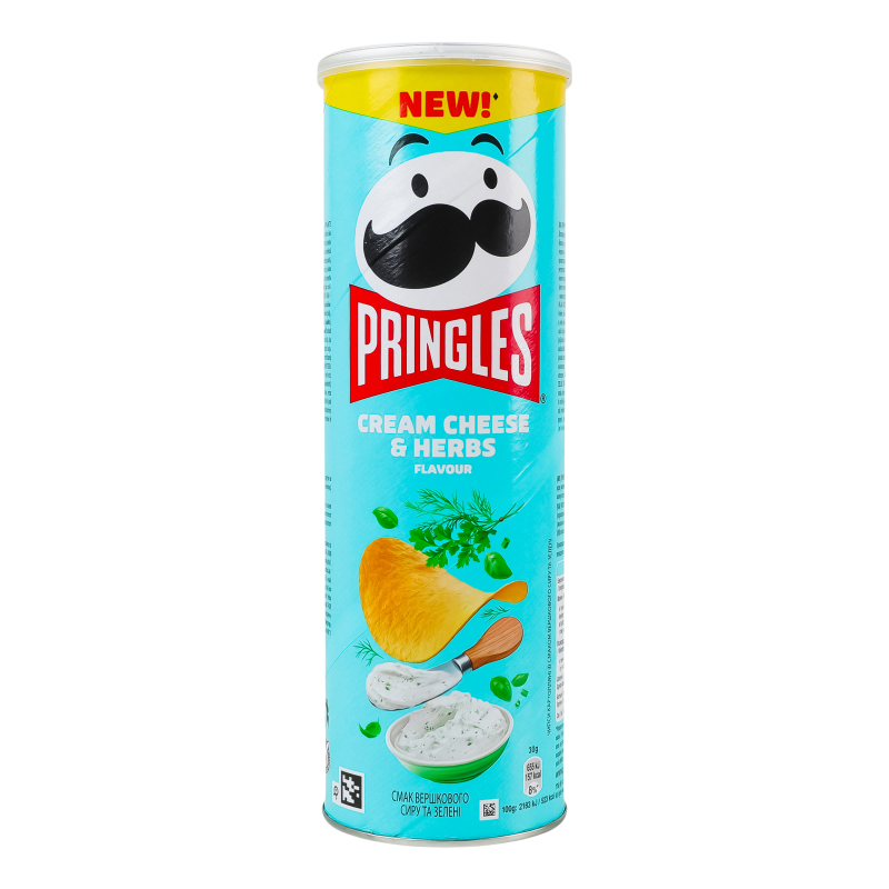 Чипсы картофельные со вкусом сливочного сыра и зелени Pringles