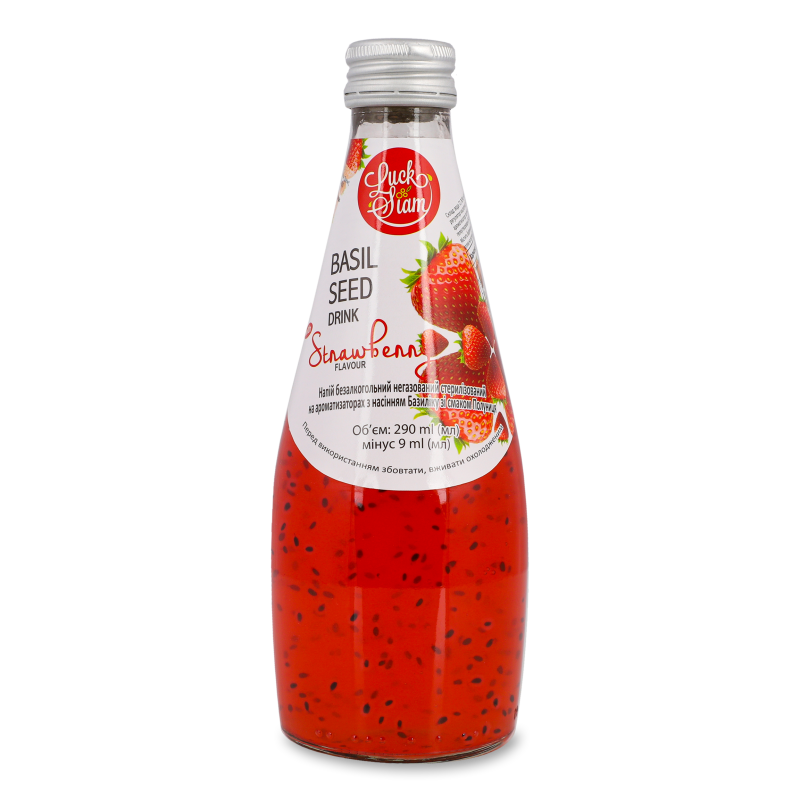 Напій безалкогольний Полуниця з насінням базиліку 290мл скло Лак Сіам