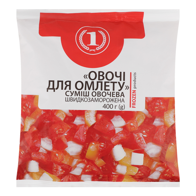 5/21味の素 Суміш овочева швидкозаморожена Овочі для омлету ТМ 