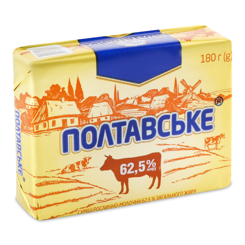 Суміш рослинно-молочна 62,5% 180г фольга Полтавське