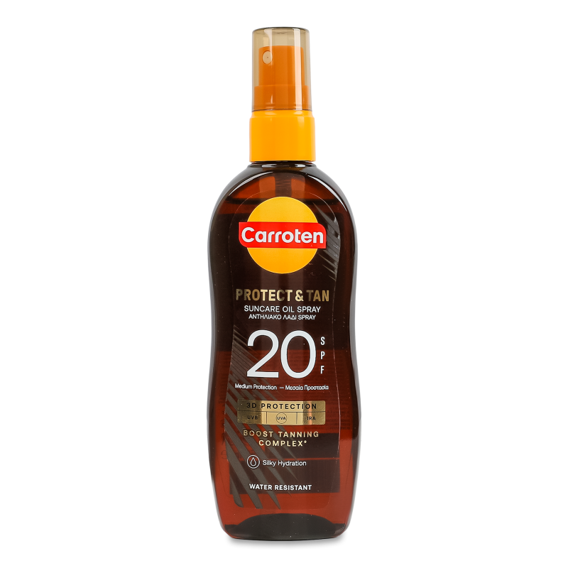 Олія-спрей д/засмаги Protect&Tan SPF20 150мл Carroten
