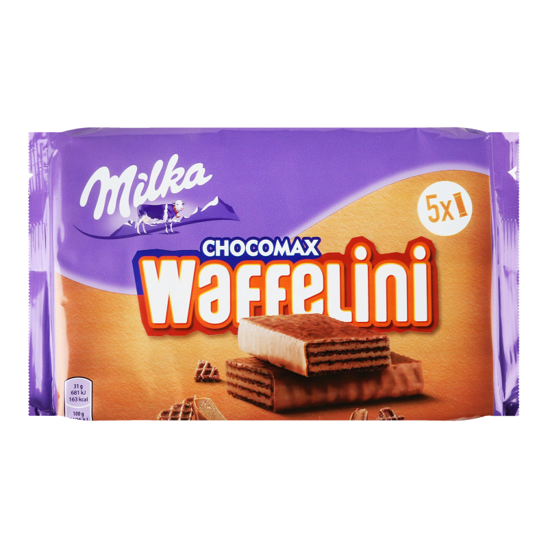 Вафли с начинкой какао Waffelini Chocomax Milka м/у 5х31г Milka ...