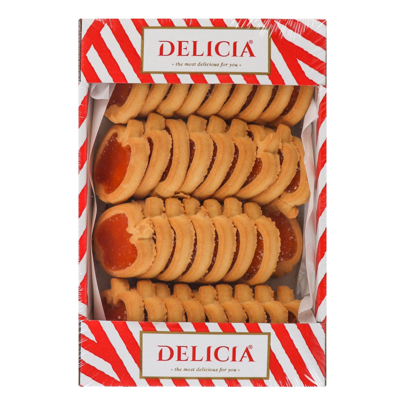 Печиво здобне зі смаком апельсина Райські яблучка Delicia к/у