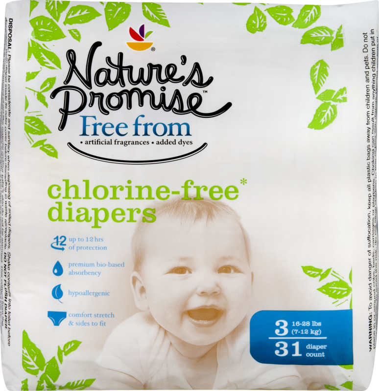 Nature's Promise Diapers ChlorineFree Size 3 31 CT Nature's Promise
