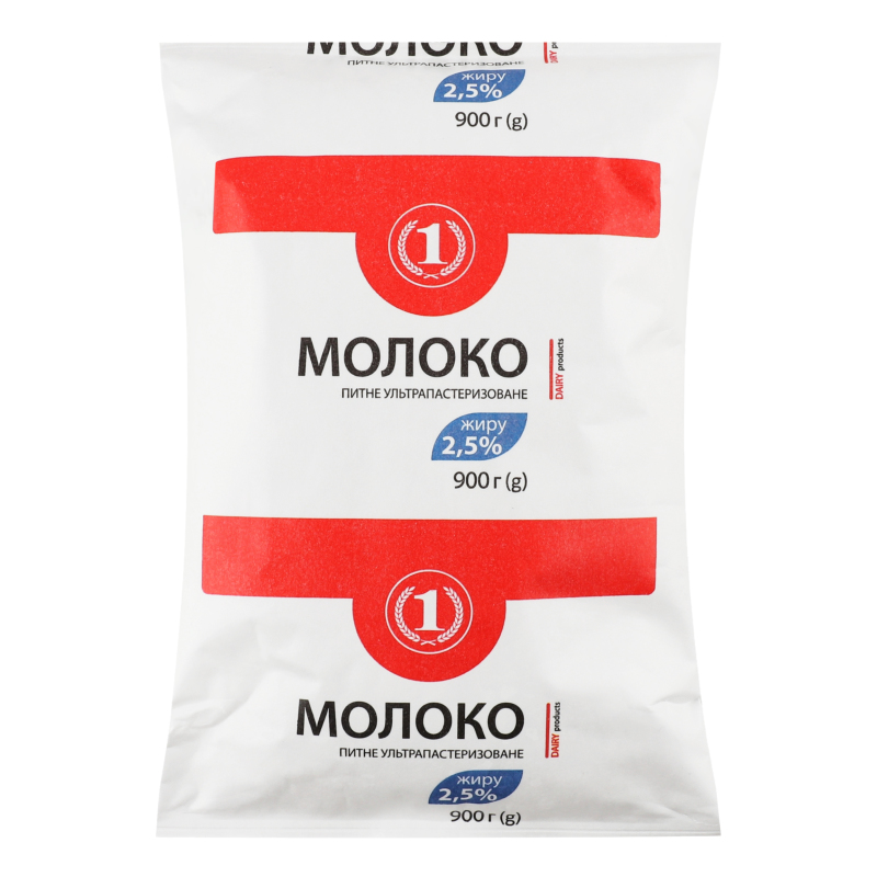 Молоко 2.5% ультрапастеризоване ТМ "1" т/п