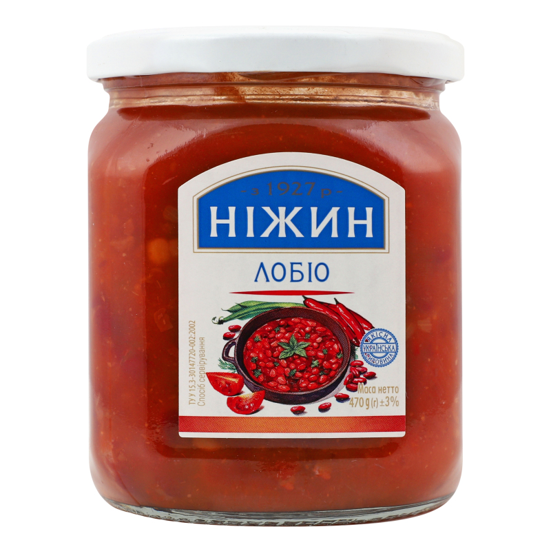 Квасоля червона в аджичному соусі стерилізована Лобіо Ніжин с/б