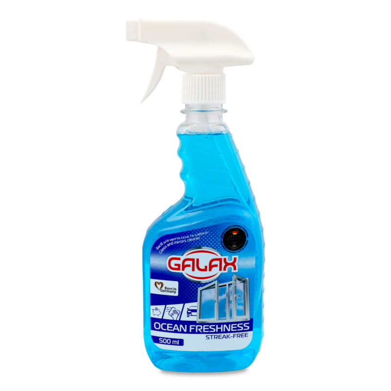 Засіб д/миття скла та дзеркал Океанська свіжість 500мл спрей Галакс