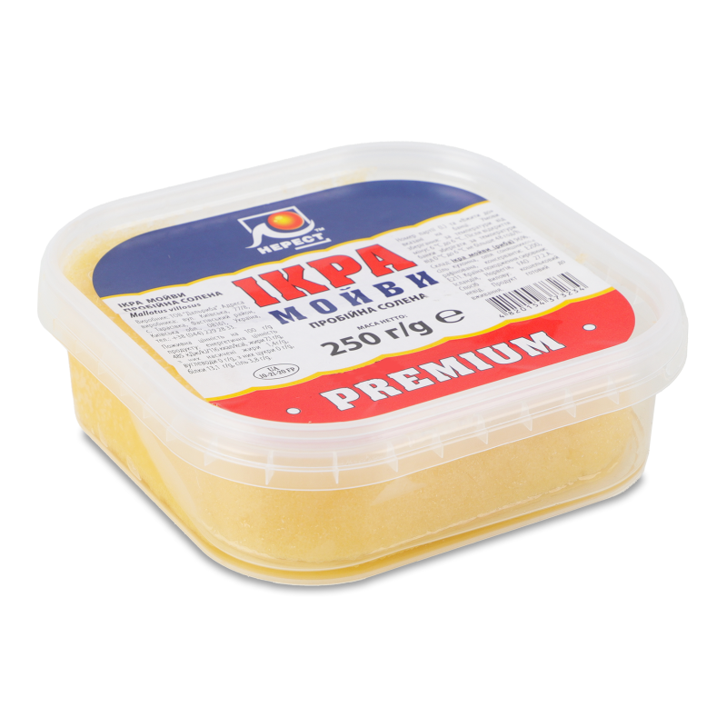 Ікра мойви Premium пробійна солена 250г Нерест