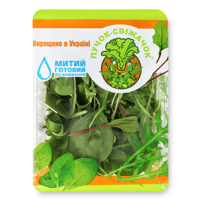 Салат Рукола-Мангольд-Шпинат Бебі 75г блістер Пучок-свіжачок