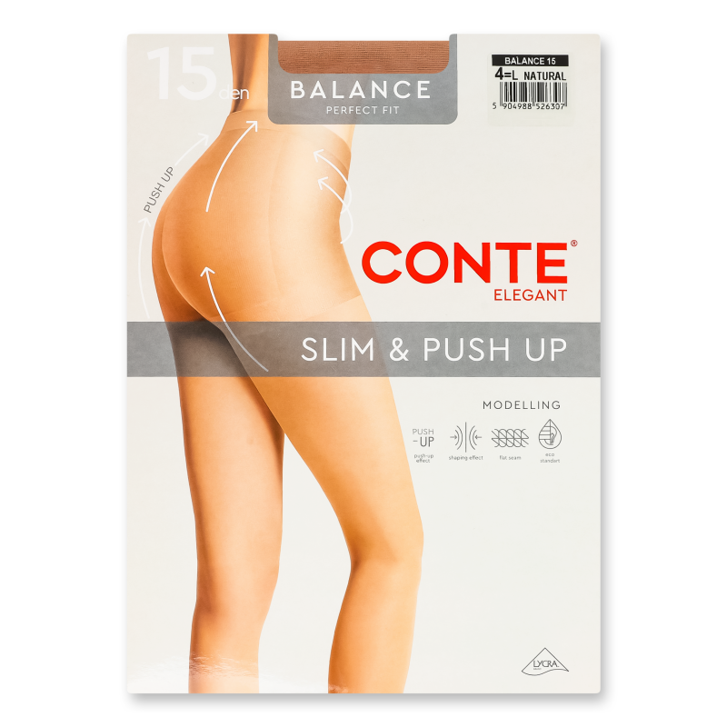 Колготи жіночі Balance natural 15ден р.4 Conte elegant