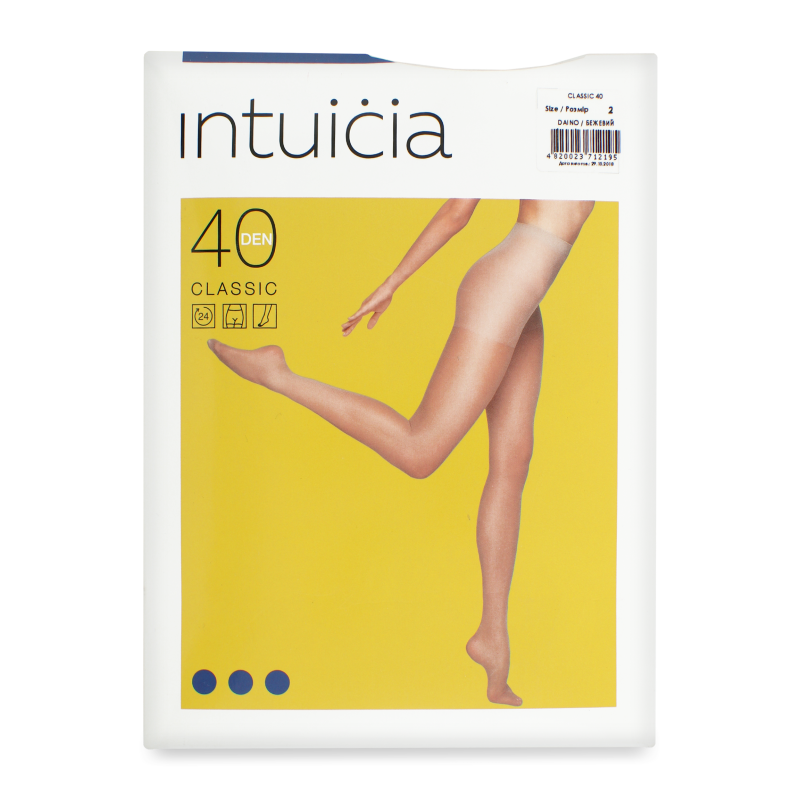 Колготи жіночі класик 40ден 2бежевий Інтуїція