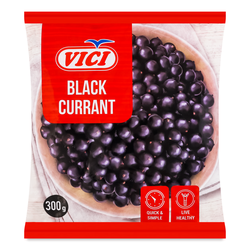 Смородина чорна швидкозаморожена 300г Vici