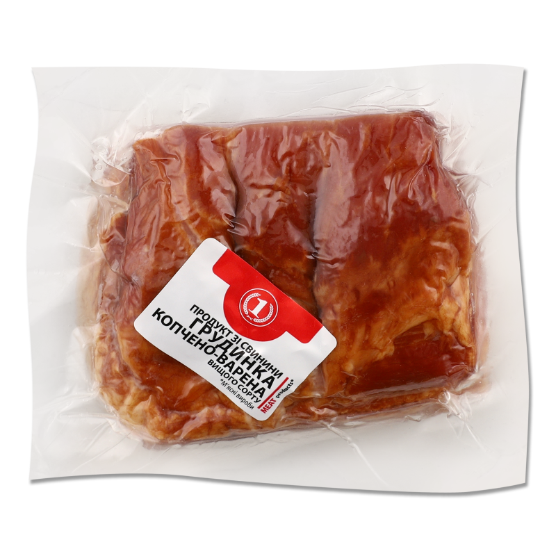 Грудинка к/в в/г порційна вагова в/у ТМ “1”