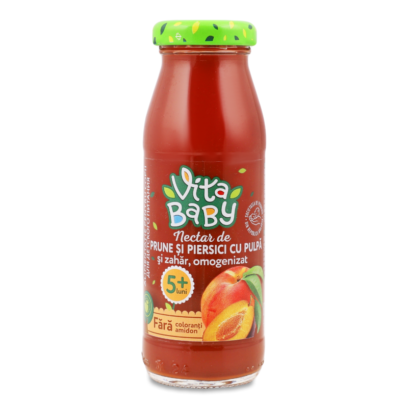 Нектар сливово-персиковий з м”якоттю та цукром від 5місяців 175мл твіст/б Віта Бейбі