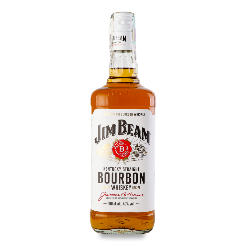 Віскі White Bourbon 40% 1л Jim Beam