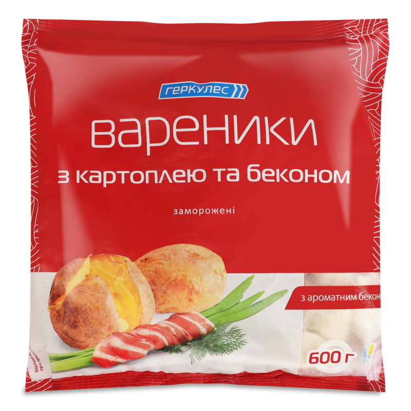 Вареники з картоплею та беконом 600г Геркулес