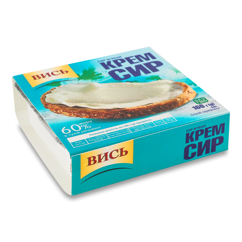 Сир м’який Крем-сир 60% 160г Вись