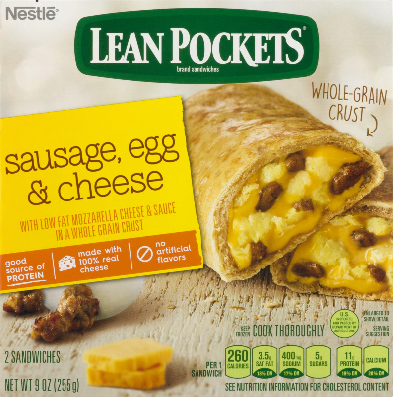 Lean Pockets Sausage, Egg & Cheese Sandwiches 2 CT Nestle(43695062526