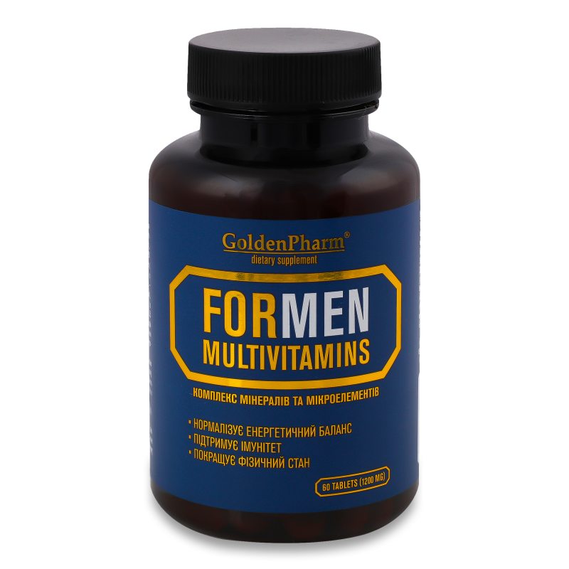 Добавка дієтична Мультивітаміни д/чоловіків 60таблеток Голден фарм