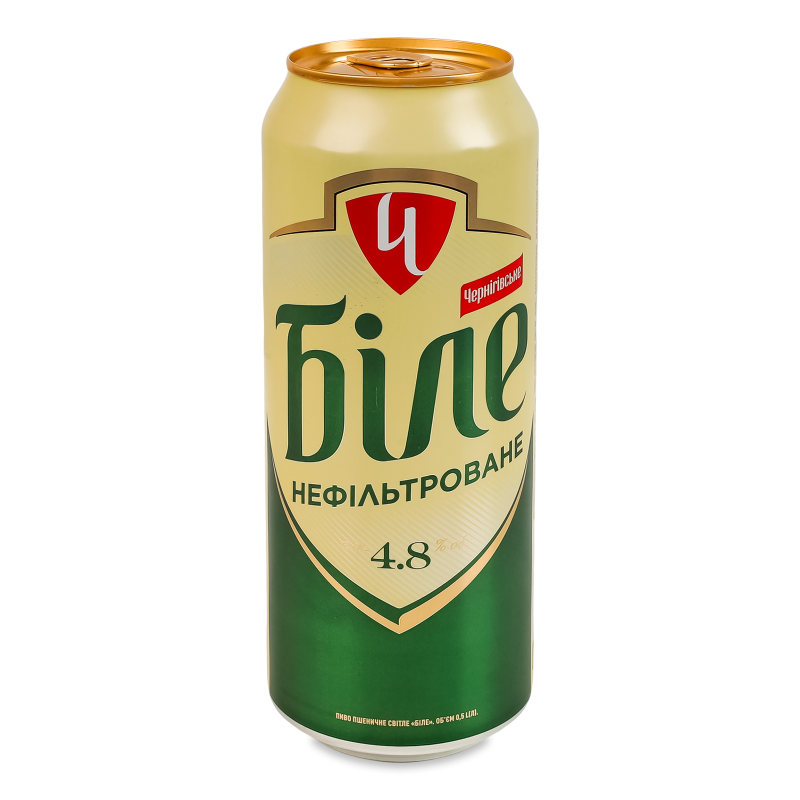 Пиво Біле 5% 0,5л ж/б Чернігівське