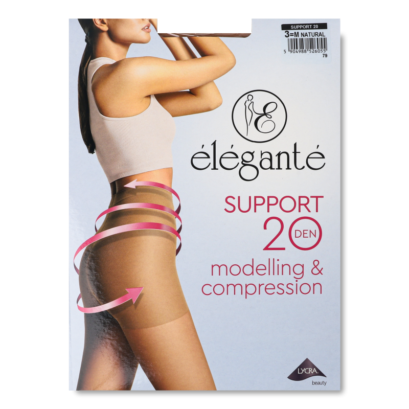 Колготи жіночі Support натурал 20ден р.3 Elegante