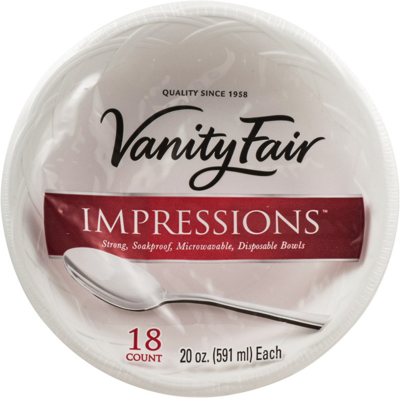 Vanity Fair Impressions Disposable Bowls 18 CT Vanity Fair