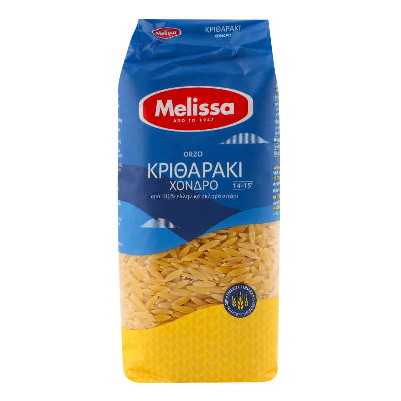 Вироби макаронні з твердих сортів пшениці Orzo Melissa м/у