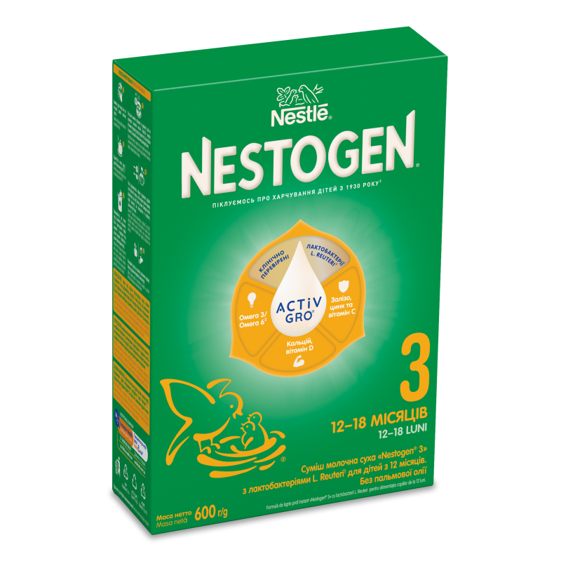 Суміш молочна Nestogen-3 Преміум з лактобактеріями суха від 12місяців600г Nestle