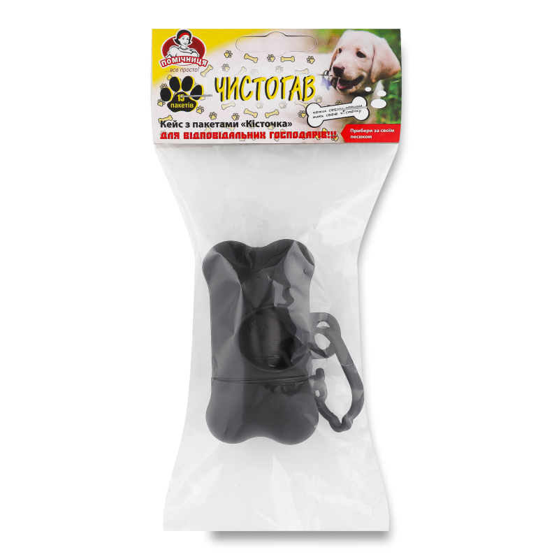 Контейнер д/пакетів д/прибирання за собаками Чистогав+15пакетів Помічниця