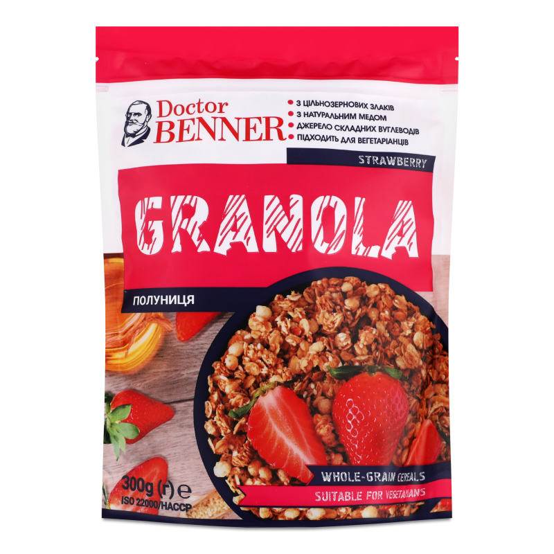Гранола Полуниця 300г Др.Беннер