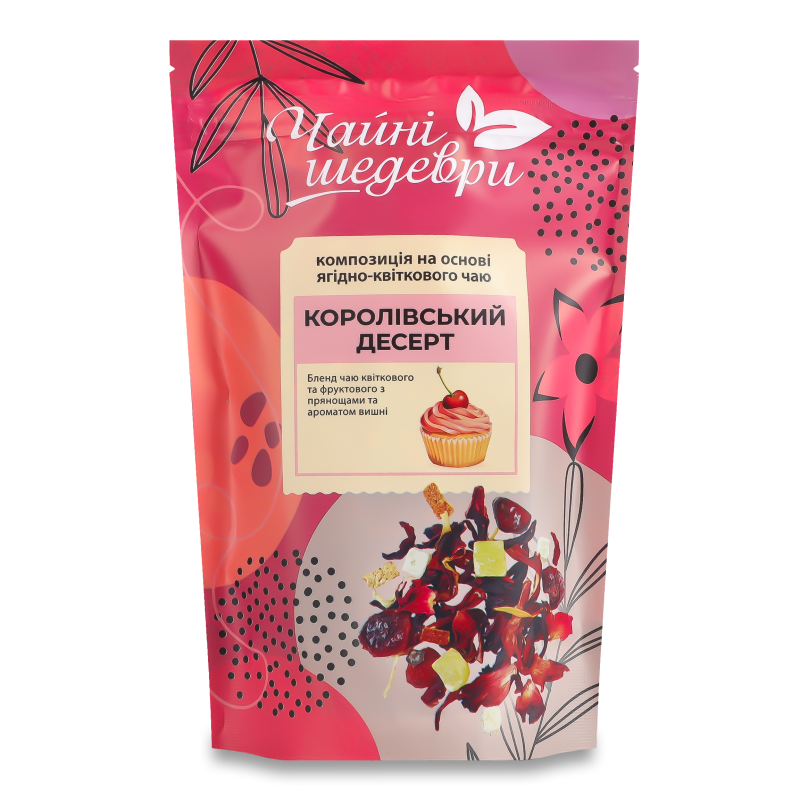 Чай Королівський десерт квітковий та фруктовий 60г Чайні шедеври