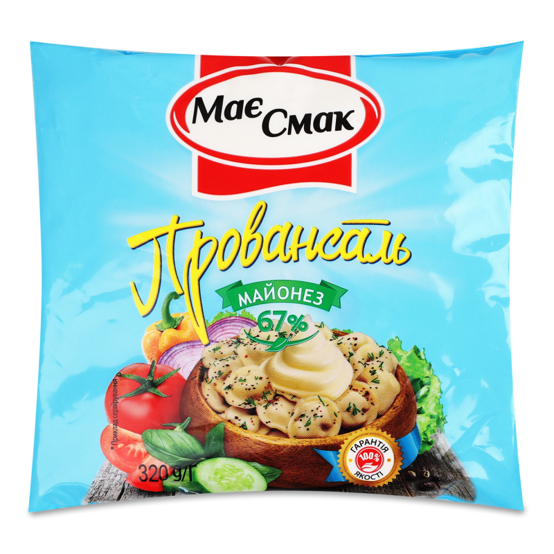 Майонез Провансаль 67% 320г п/е Має Смак