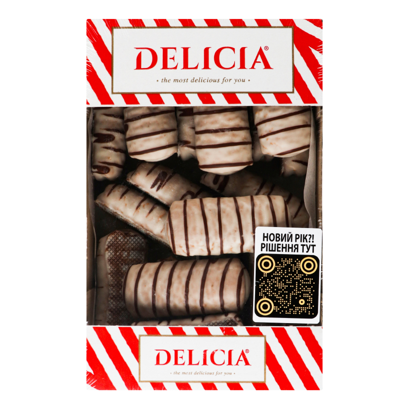 Пряники заварні у молочній глазурі Ворзельські Delicia к/у
