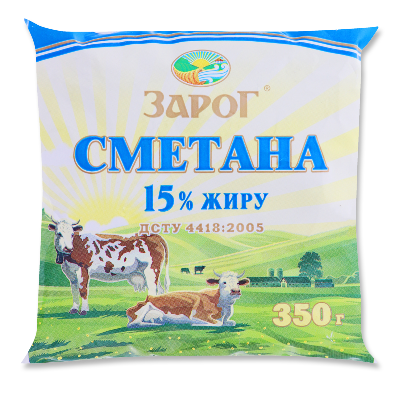 Сметана 15% 350г п/е ЗароГ