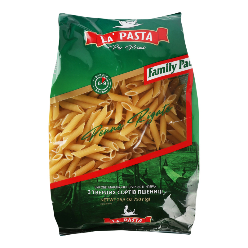 Вироби макаронні із твердих сортів пшениці Penne Rigate La Pasta Per Primi м/у