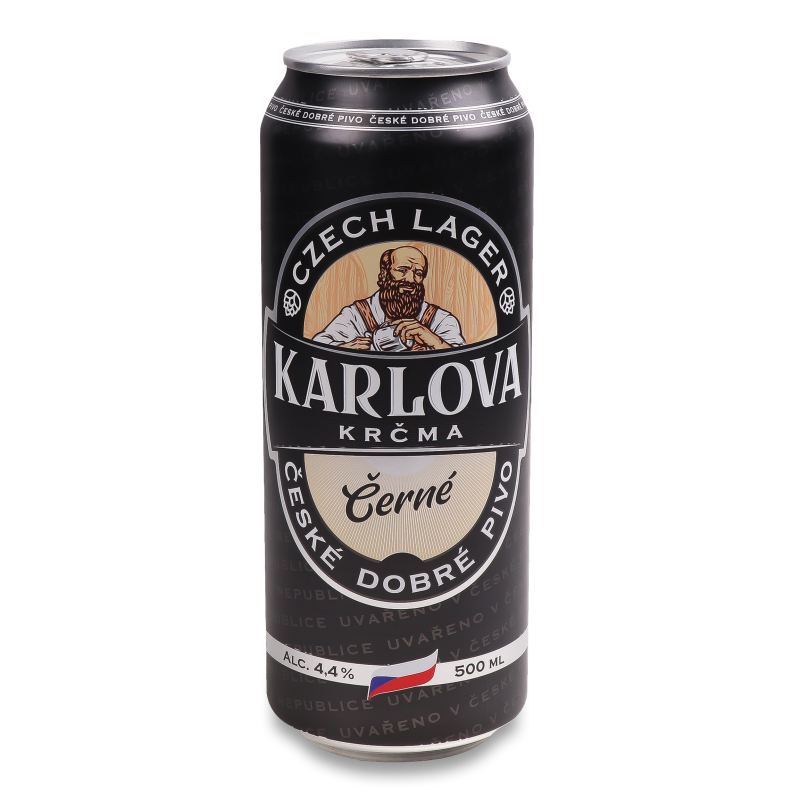 Пиво темне 4,4% 0,5л ж/б Karlova Krcma