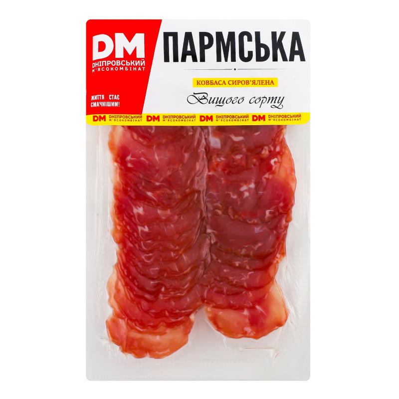 Ковбаса нарізка Пармська Дніпровський м'ясокомбінат с/в в/с кг