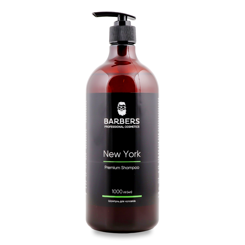 Шампунь Нью-Йорк тонізуючий д/чоловіків 1000мл з дозатором Барберс