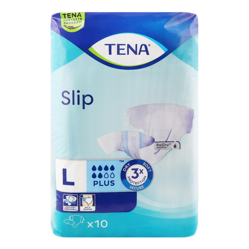 Подгузники для взрослых L Slip Plus Tena 10шт Tena(7322541118741