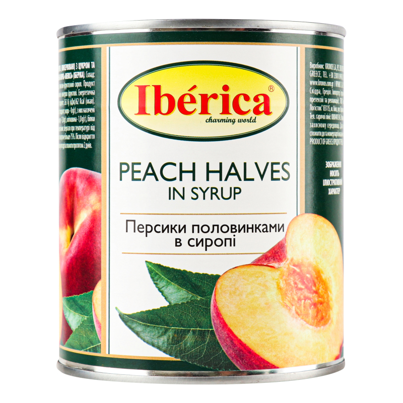 Персики половинками в сиропі Iberica з/б